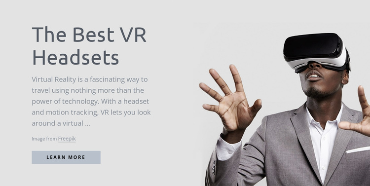 Virtual reality technology Website Design