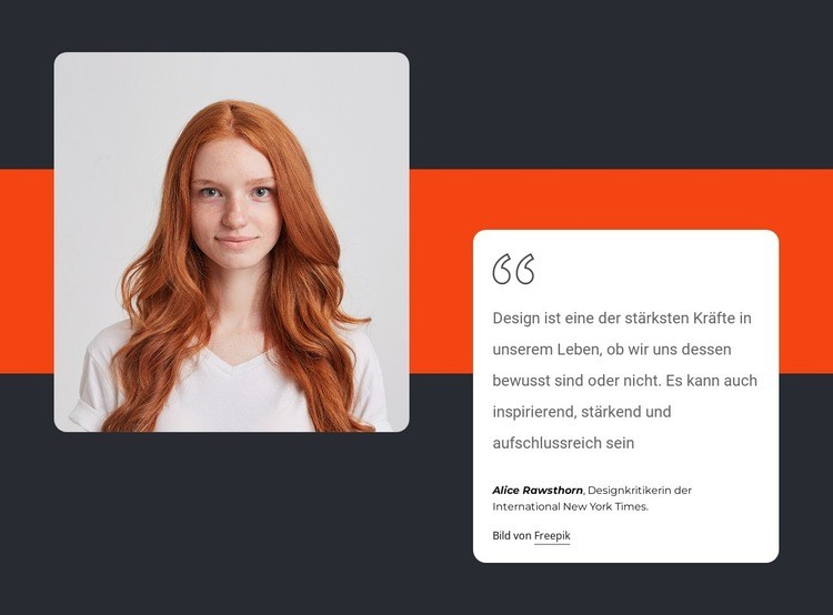 Zitatblock auf Form Website Builder-Vorlagen