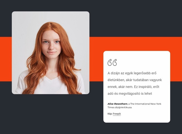 Idézetblokk az alakon Weboldal sablon
