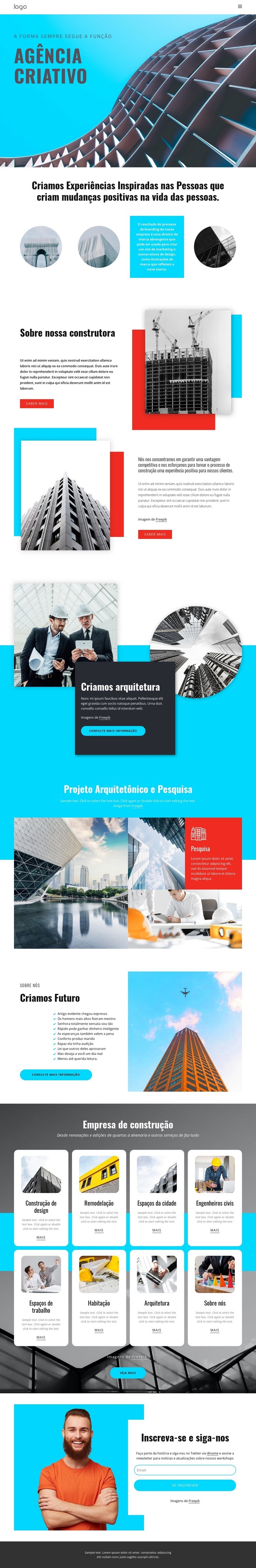 Arte e técnica Landing Page