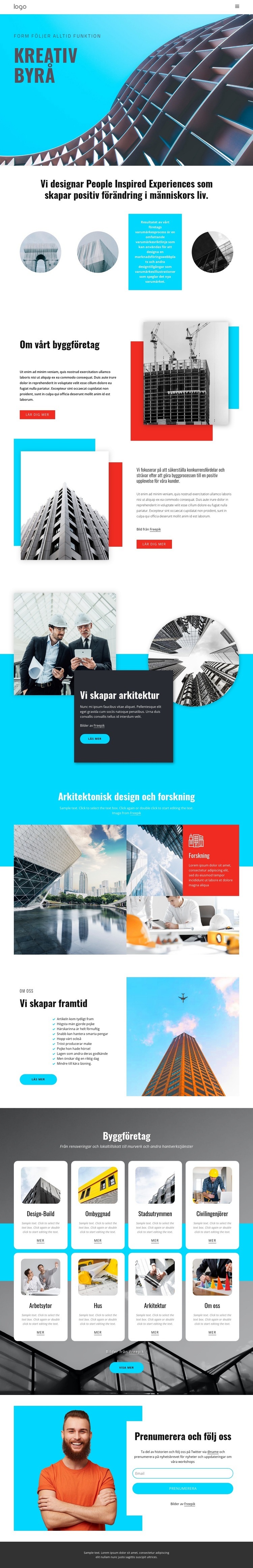 Konst och teknik Webbplats mall
