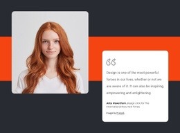 Quote Block On Shape - Free Web Page Design