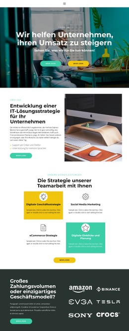 Unterstützung Bei Der Entwicklung HTML5- Und CSS3-Vorlage