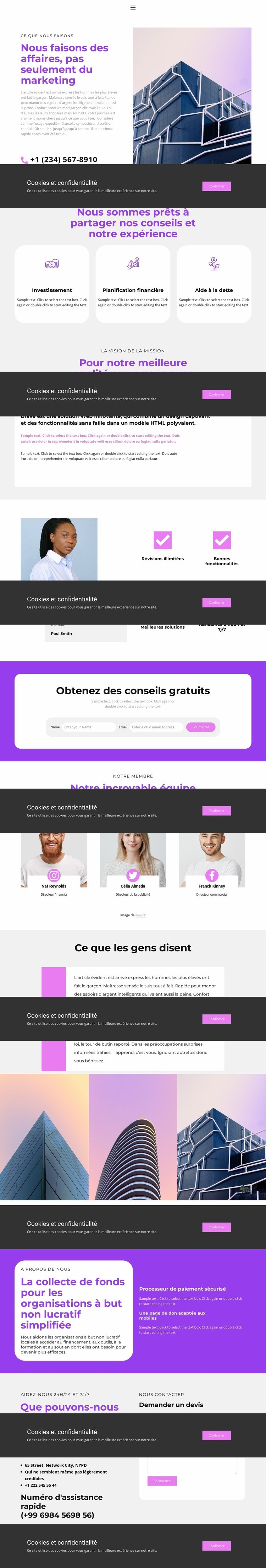 Marché des études marketing Modèles de constructeur de sites Web