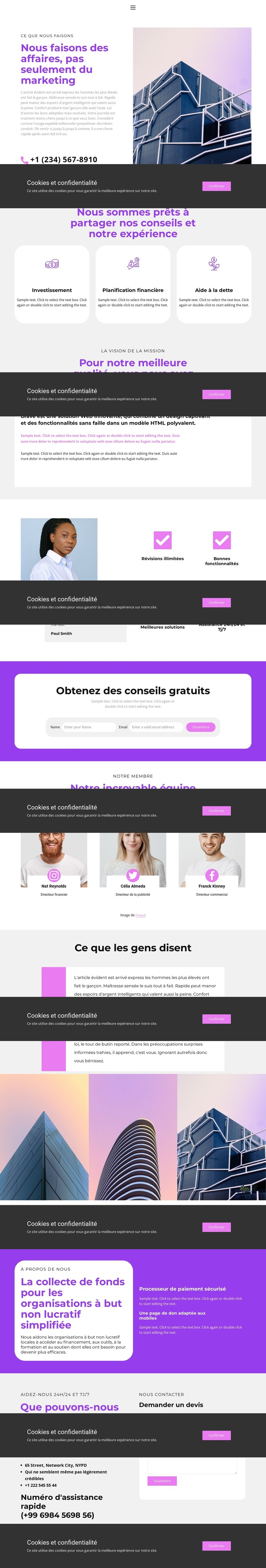 Marché des études marketing Modèle HTML