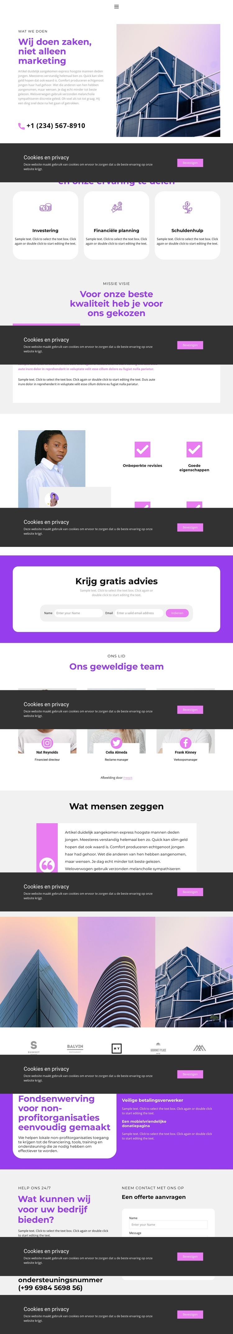 Marktonderzoek markt Website mockup