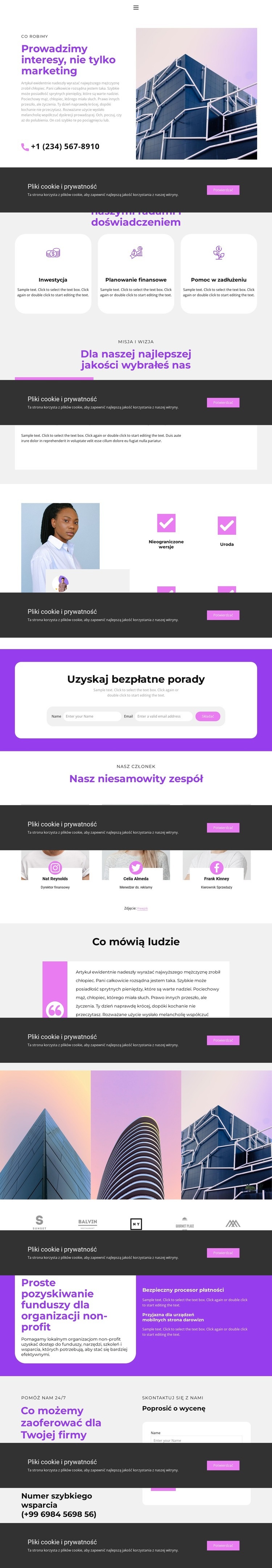 Rynek badań marketingowych Makieta strony internetowej