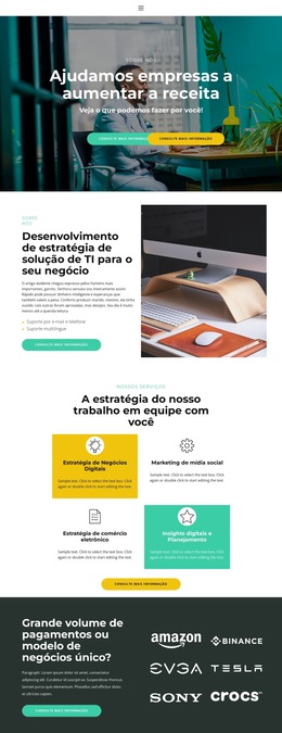 Auxílio No Desenvolvimento - Modelo De Site Simples