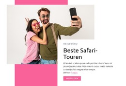 Beste Safari-Touren CSS-Layoutvorlage
