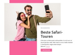 Beste Safari-Touren Eine Seitenvorlage