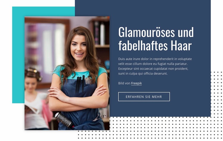 Schönheitsfriseursalon Landing Page