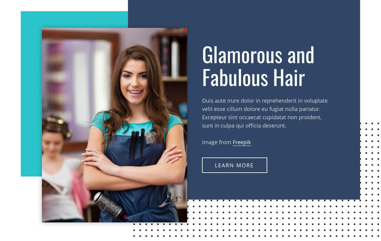 Beauty hair salon Elementor Template Alternative