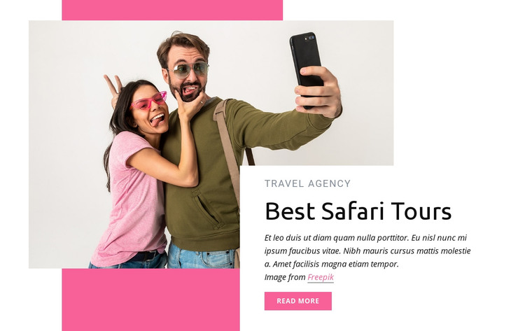 Best safari tours Homepage Design