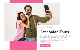 One Page Template For Best Safari Tours