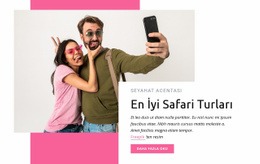 En Iyi Safari Turları Için Bir Sayfa Şablonu