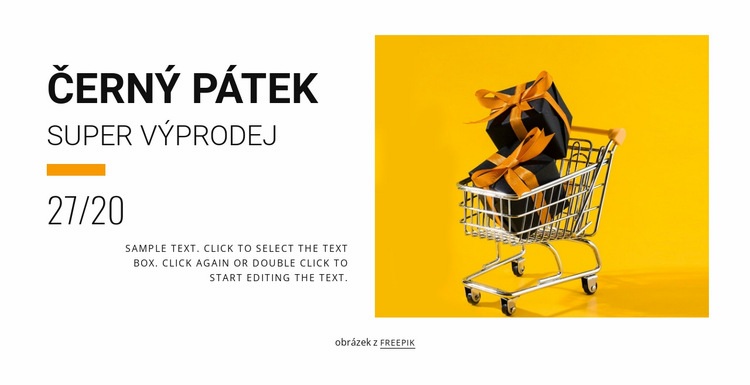 Černý pátek výprodej Webový design