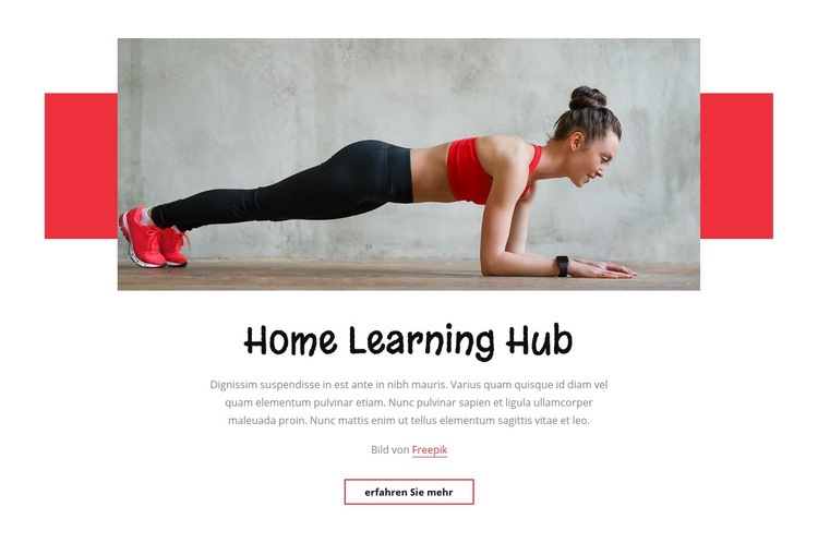 Home Learnung Hub Eine Seitenvorlage