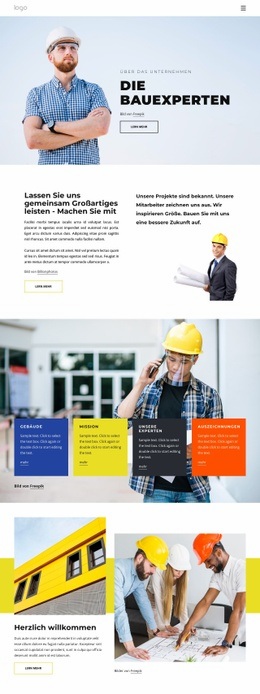 Responsives HTML5 Für Unternehmen Für Bausachverständige