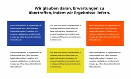 Lieferergebnisse - Benutzerdefinierte Joomla-Vorlage