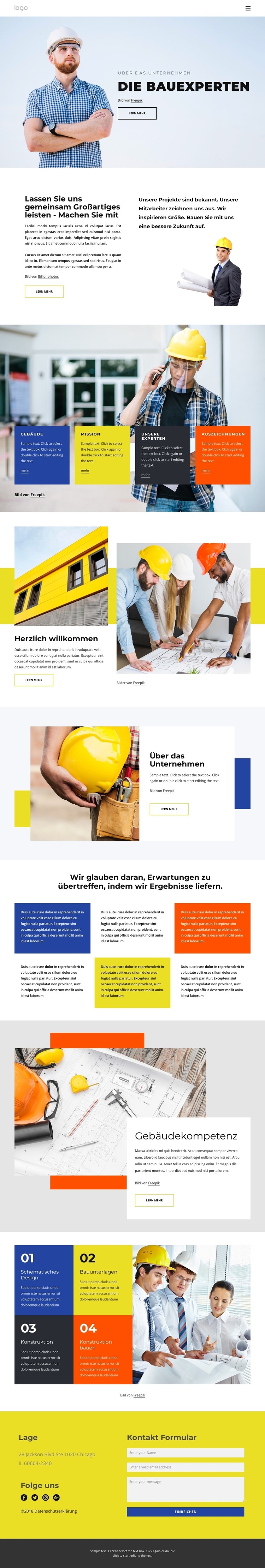 Unternehmen für Bausachverständige Website design