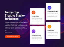Kreative Studio-Funktionen – Fertiges Website-Design