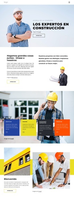 Empresa De Expertos En Construccion - Hermoso Creador De Sitios Web