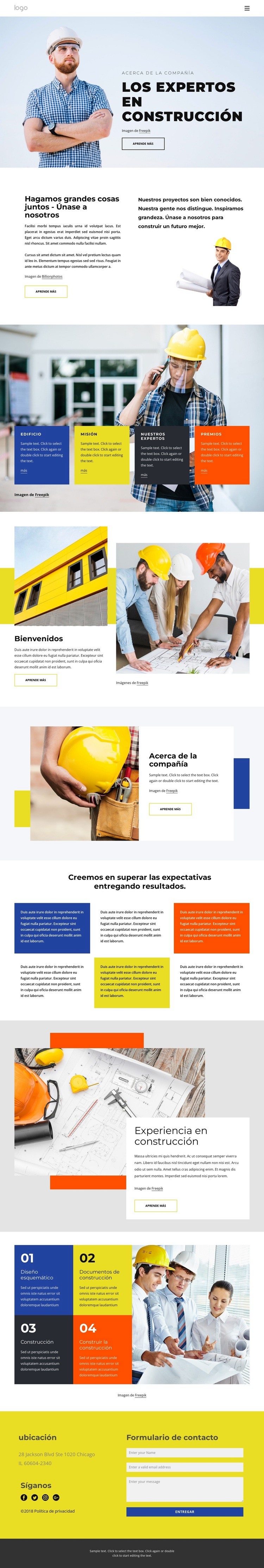 empresa de expertos en construccion Plantillas de creación de sitios web