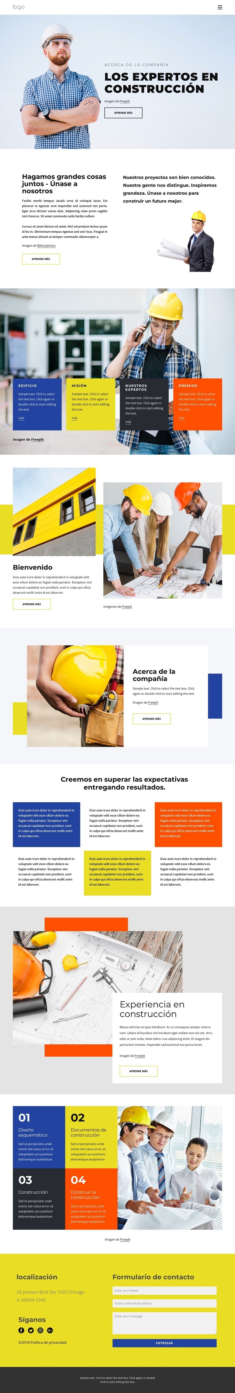 empresa de expertos en construccion Página de destino