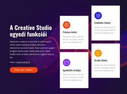Kreatív Stúdió Funkciók – Többcélú WordPress Téma