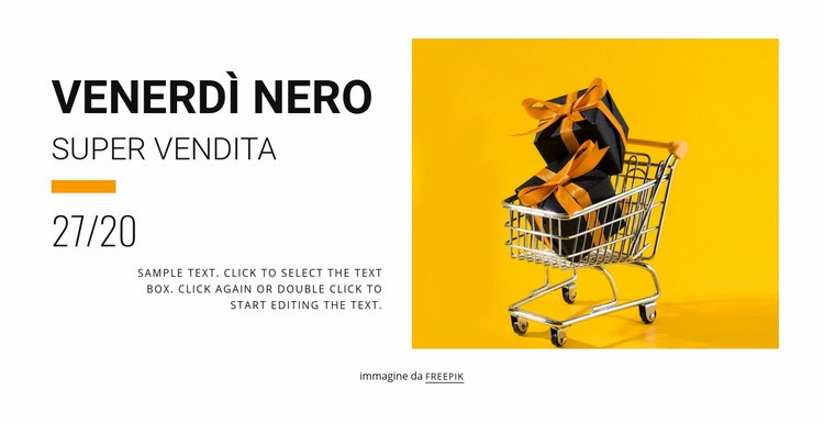 Vendita venerdì nero Costruttore di siti web HTML