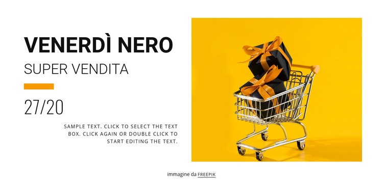 Vendita venerdì nero Modelli di Website Builder