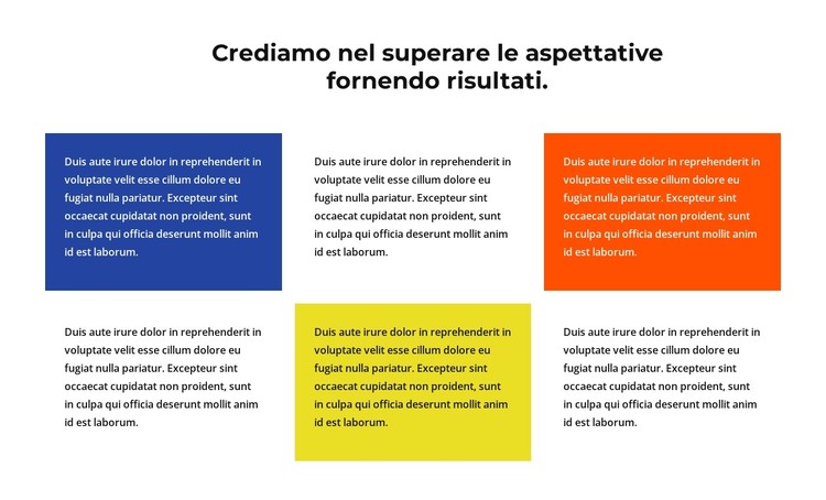 Fornire risultati Modello CSS