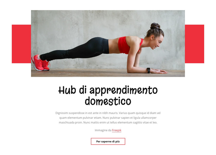 Hub di apprendimento domestico Modello di sito Web