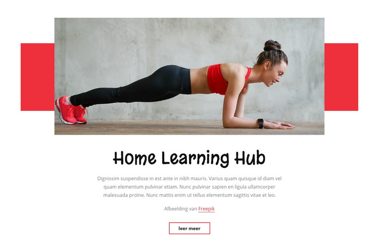 Thuis leren hub HTML-sjabloon