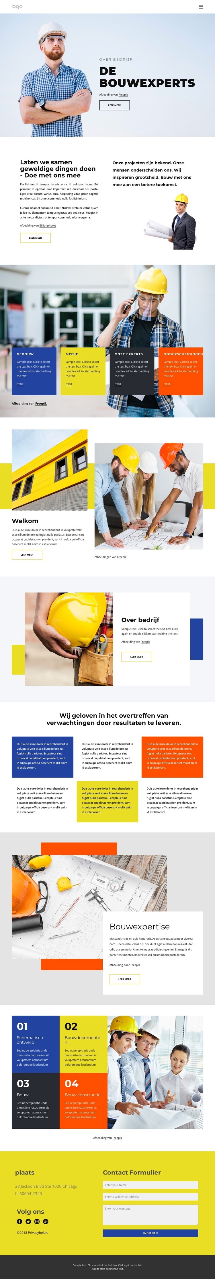 Bedrijf voor bouwexperts Html Website Builder