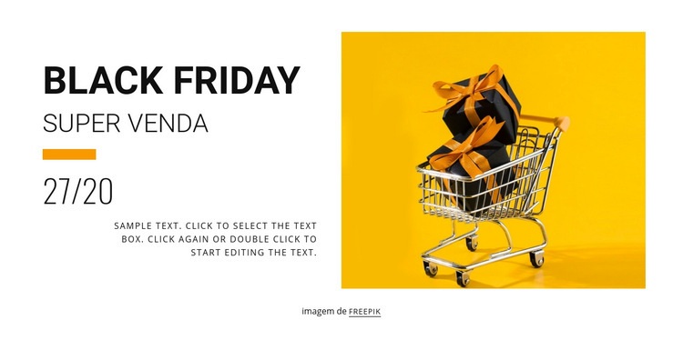 Liquidação da Black Friday Modelos de construtor de sites