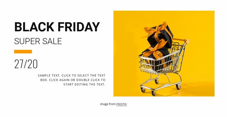 Black Friday -försäljning Html webbplatsbyggare