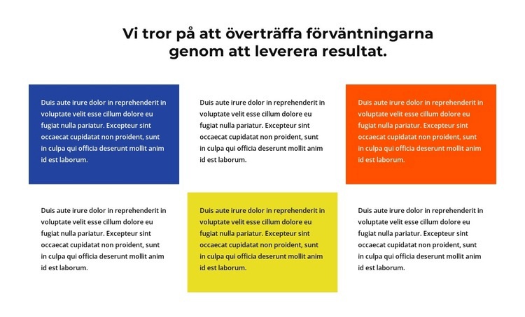 Levererar resultat Mall