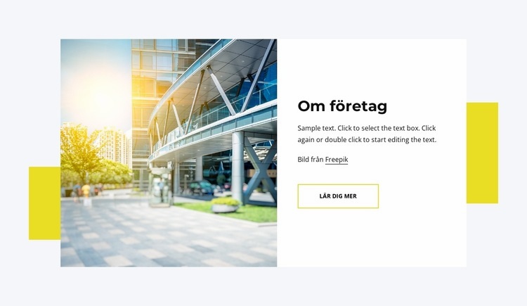 Entreprenörbyrå Webbplats mall