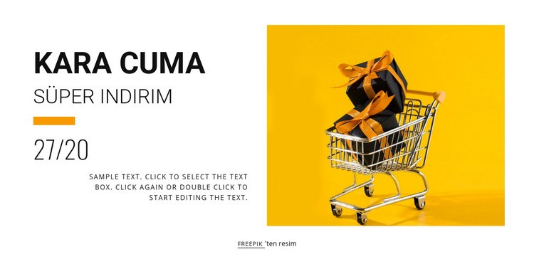 Kara Cuma indirimi Html Web Sitesi Oluşturucu