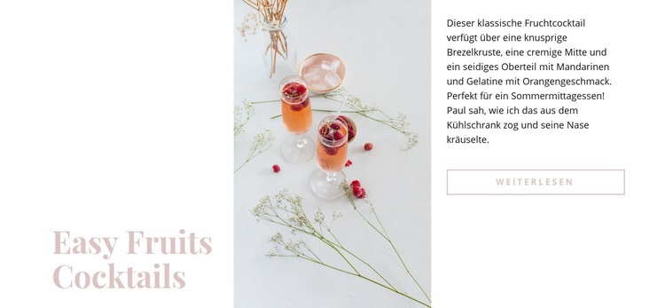 Fruchtcocktails Website design