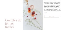 Página De Inicio Del Sitio Web Para Cócteles De Frutas