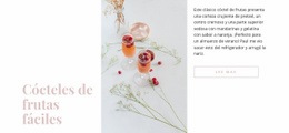 Cócteles De Frutas Plantilla De Una Página