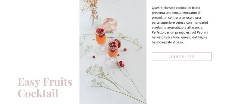 Cocktail di frutta Progettazione di siti web