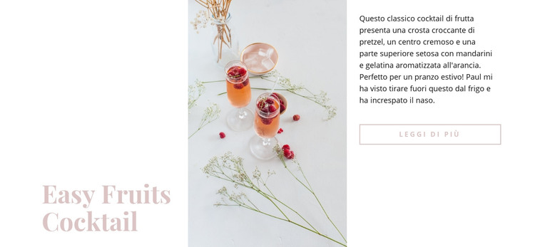 Cocktail di frutta Modello HTML