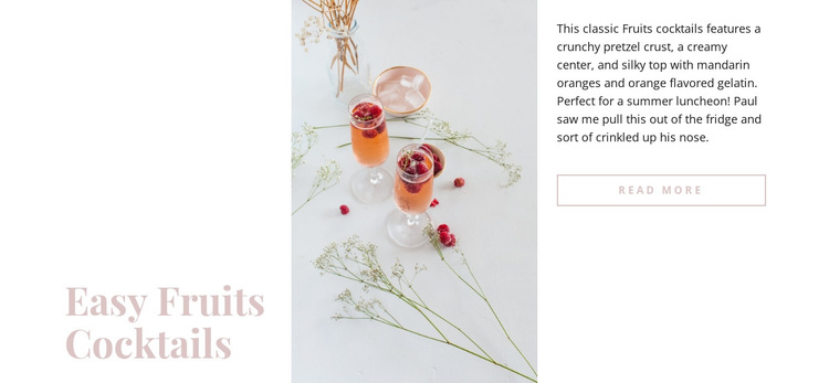 Fruits cocktails Template