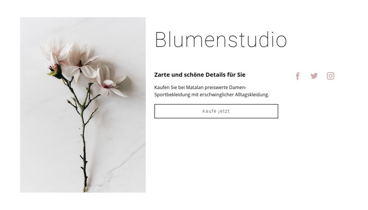 Blumensalon HTML5-Vorlage