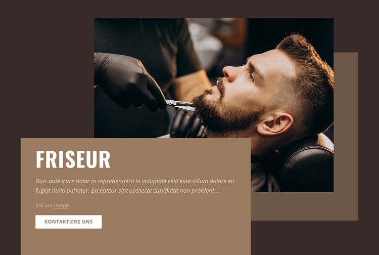 Friseure und Friseurladen Website-Modell