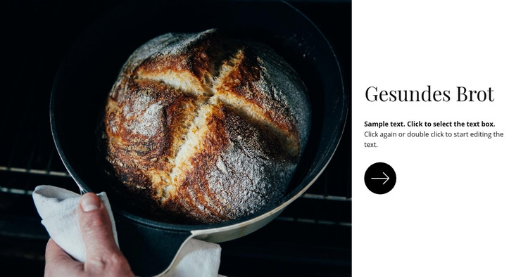 Gesundes Brot Website-Vorlage