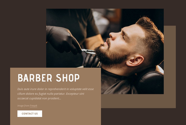 Barbers and barbershop Elementor Template Alternative